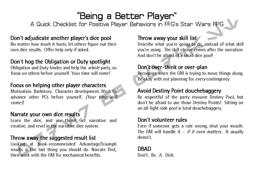 Being a Better Player